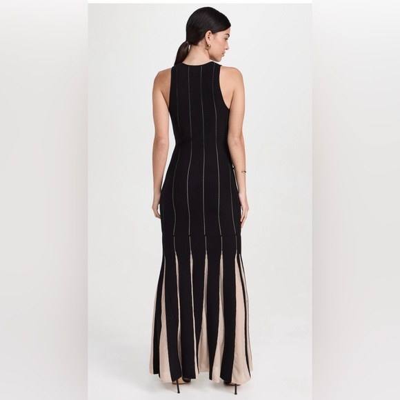 Line & Dot Kelli Pleat Sweater Dress | Black and Nude | Small | out of stock - Picture 5 of 9